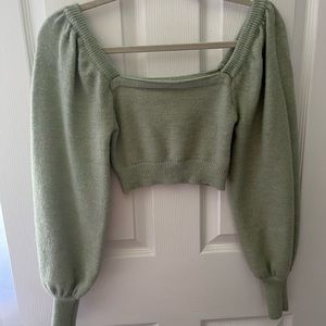 Cropped sweater top